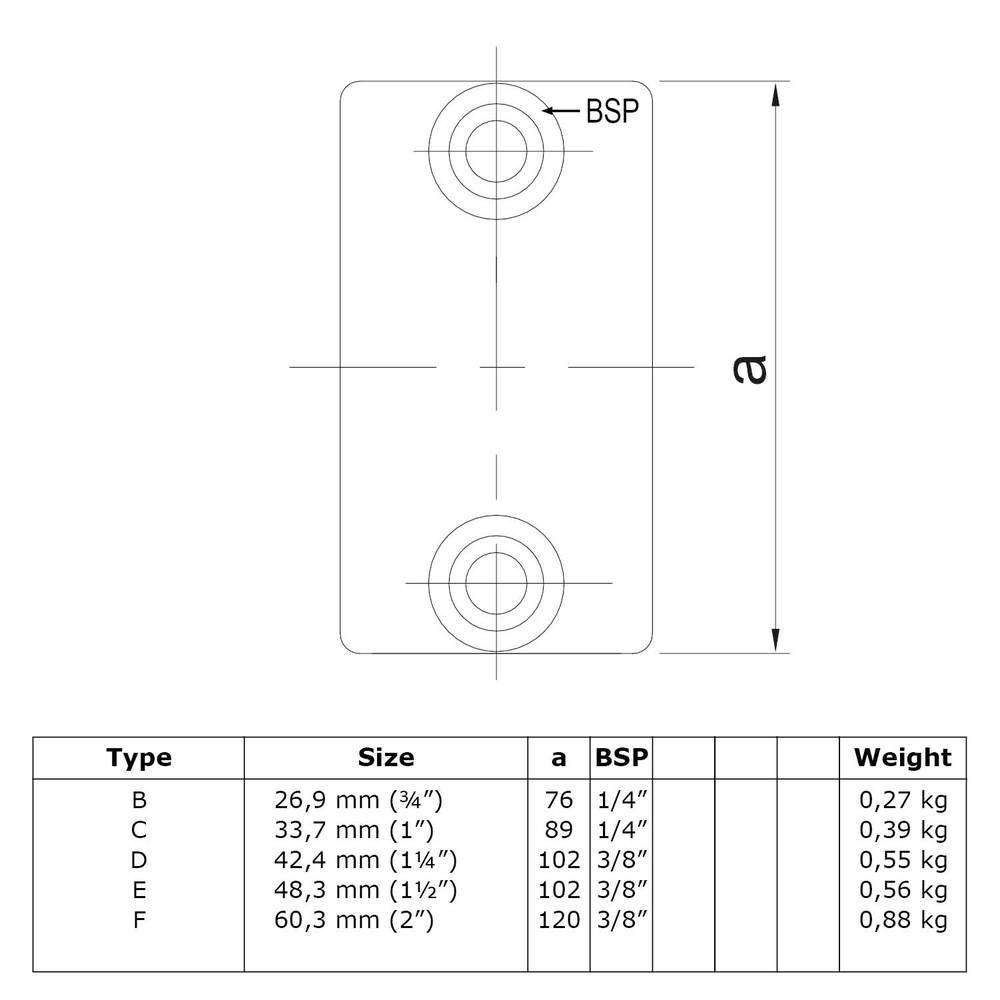 Buiskoppeling Koppelstuk-D / 42,4 mm